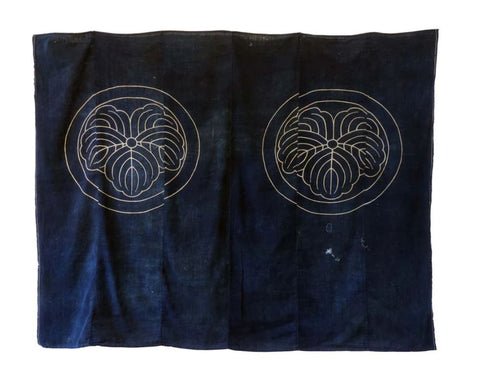 Double Kamon Indigo Piece