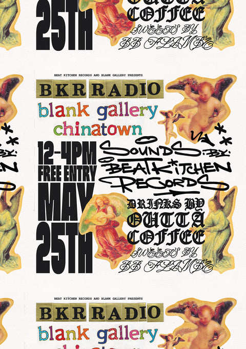 Beat Kitchen Records x BB Flame x OUTTA coffee x Blank Gallery event poster (A2)