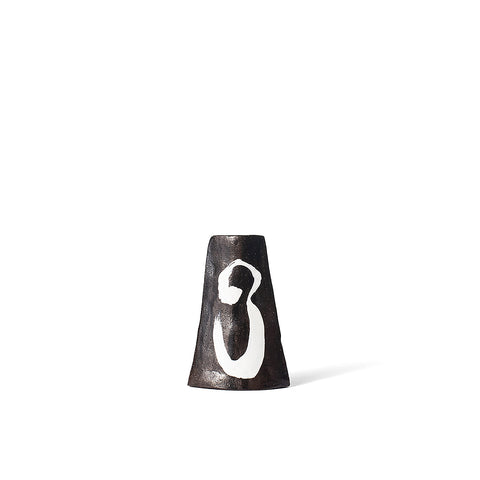 Ink on black ceramic vase lot #4