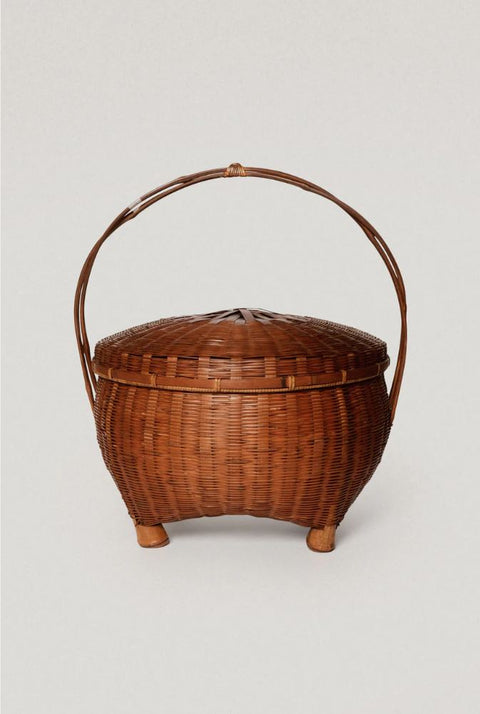 Antique Rice Basket with Long Handle