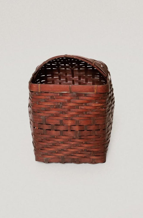 Antique Dark Bamboo Basket